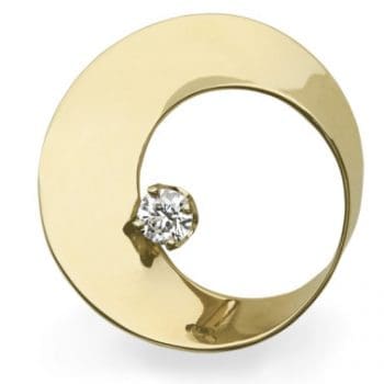 Mobius Twist diamond pendant yellow gold